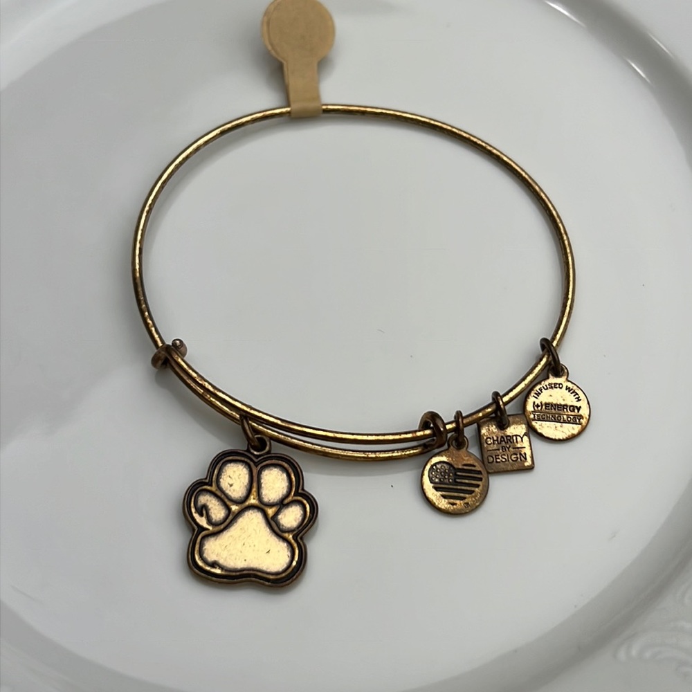 Alex and Ani Rafaleian Gold Dog Paw Bracelet